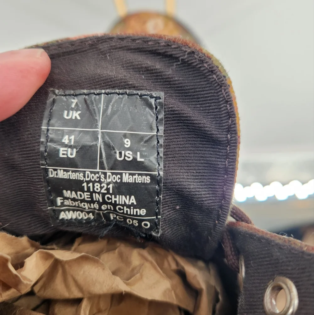 RARE Dr. Martens Brown Victorian Rose Floral 11821 - Picture 8 of 8